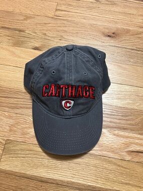 Legacy Gray Baseball Cap with Red Embroidered 'CAITHAGE'